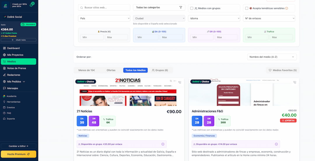 Dolink, la mejor plataforma de link building en España